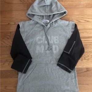 NWOT Club Grey & Navy 100% Cotton Medium  Hoody